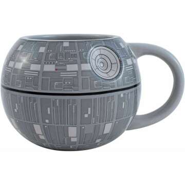 Death Star Sculpted Ceramic Mug - Unique Star Wars Design