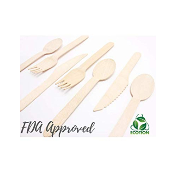 Eco-Friendly Disposable Wooden Cutlery Set of 200
