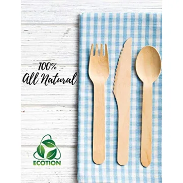 Eco-Friendly Disposable Wooden Cutlery Set of 200