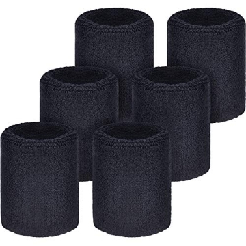 Willbond 6 Pcs Absorbent Wristbands for Sports Activities