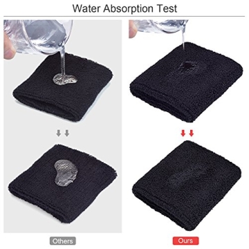 Willbond 6 Pcs Absorbent Wristbands for Sports Activities