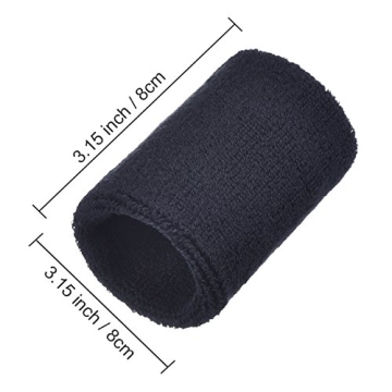 Willbond 6 Pcs Absorbent Wristbands for Sports Activities