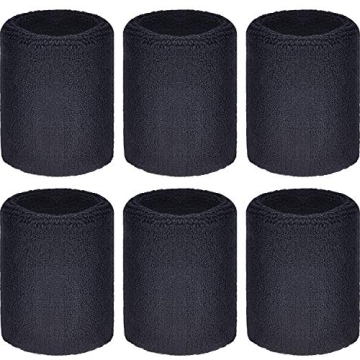 Willbond 6 Pcs Absorbent Wristbands for Sports Activities