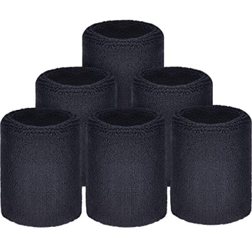 Willbond 6 Pcs Absorbent Wristbands for Sports Activities