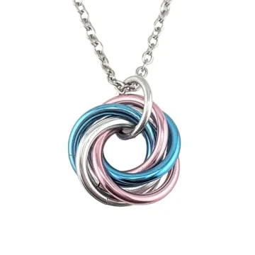 Mobii PRIDE Necklaces - Multicolor Pendant Flag Combos, Fidget Infinity Loop Jewelry