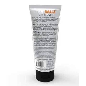 Fresh BALLS Lotion - Men's Anti-Chafing Soothing Cream to Powder - Hygiene for Groin Area - 3.4 fl o...