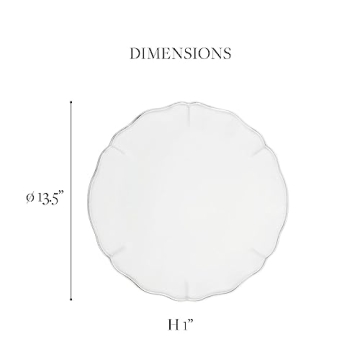 Costa Nova 13'' Ceramic Charger Plate - Elegant Tableware