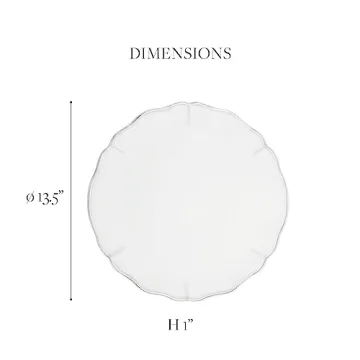 Costa Nova 13'' Ceramic Charger Plate - Elegant Tableware