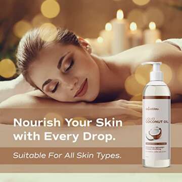 Aquableu Fractionated Coconut Oil - Pure Moisturizing Solution