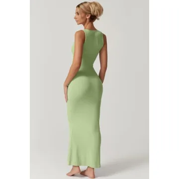 QINSEN Women's Elegant Maxi Dress with Lace Detail