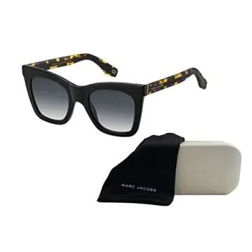 Marc Jacobs MJ279 50MM Black/Dark Grey Gradient Cateye Sunglasses for Women + BUNDLE with Designer iWear Eyewear Kit