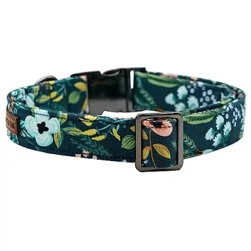 Elegant Floral Dog Collar for Medium Dogs - Durable Design