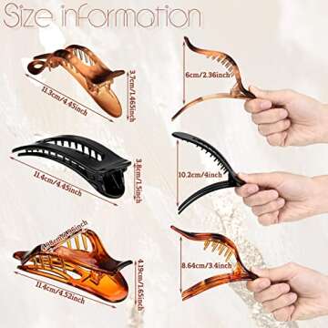 Yinder 9 Pcs Alligator Hair Clips Oval French Barrette Flat Claw Clips Duckbill Sectioning Hair Acce...