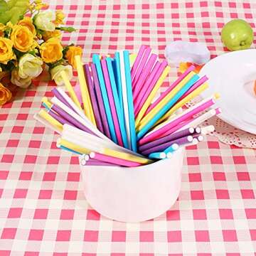 Colorful 100Pcs Lollipop Sticks for Sweet Creations