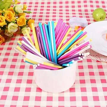 Colorful 100Pcs Lollipop Sticks for Sweet Creations