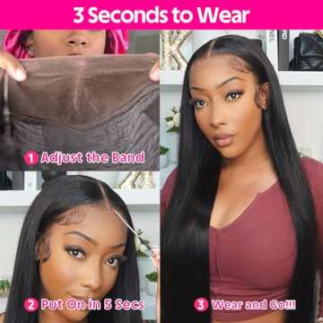 mengkai 20 Inch Glueless Lace Front Wigs Human Hair Pre Plucked Straight HD Lace Front Wigs Human Hair Bleached Knots Natural Hairline Glueless Wigs Human Hair Pre Plucked Pre Cut