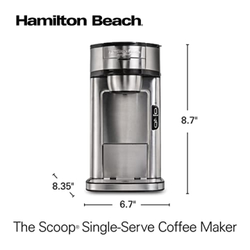 Hamilton Beach Single Serve Coffee Maker Fast Brewing Elegance
