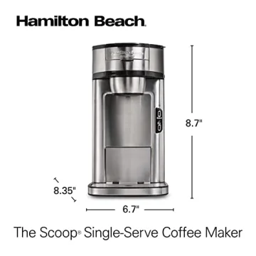 Hamilton Beach Single Serve Coffee Maker Fast Brewing Elegance