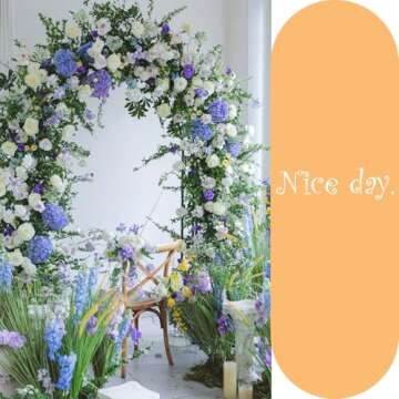 Adorox 7.8ft Metal Garden Arch for Weddings and Events