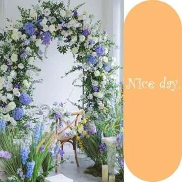 Adorox 7.8ft Metal Garden Arch for Weddings and Events