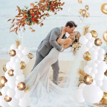 Adorox 7.8ft Metal Garden Arch for Weddings and Events