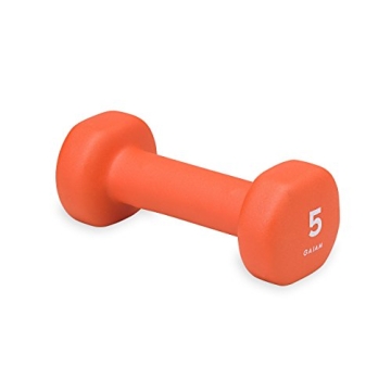 Gaiam 5lb Neoprene Coated Hand Weight Dumbbell - Ideal for Home Workouts and Strength Training