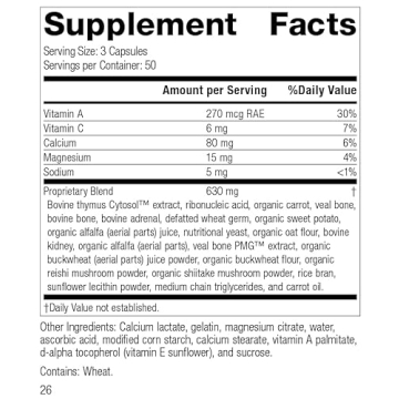 Immune Support Congaplex - Thymus Supplement 150 Capsules