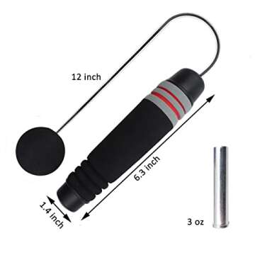 Benvo Weighted Ropeless Jump Rope Cordlee Speed Rope Skipping Rope for Double Unders, Exercise, WOD,...