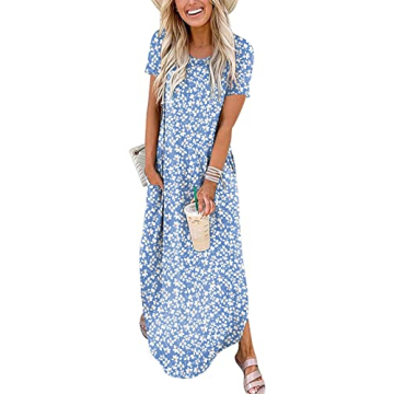 ANRABESS Women's Floral Maxi Dress - Summer Beach Vacation Essential