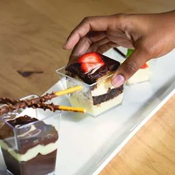 2oz Mini Dessert Cups - 100 Pack for Parties and Catering