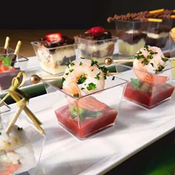 2oz Mini Dessert Cups - 100 Pack for Parties and Catering