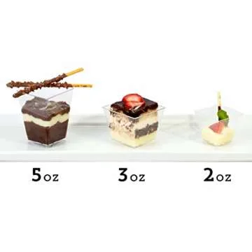 2oz Mini Dessert Cups - 100 Pack for Parties and Catering