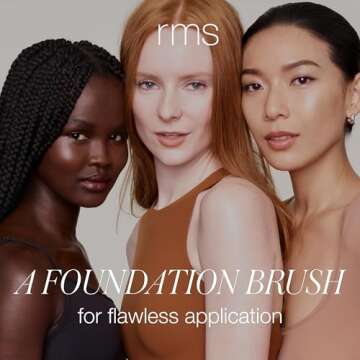 RMS Beauty Skin2Skin Foundation Brush - Vegan & Cruelty-Free Makeup Tool
