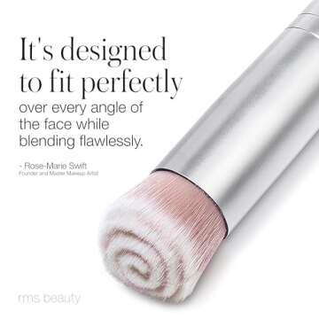 RMS Beauty Skin2Skin Foundation Brush for Flawless Makeup