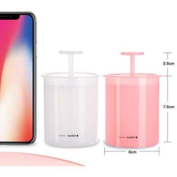 KOVCOAP Foam Maker for Face Wash, Face Wash Foamer, Cleanser Foam Maker, Marshmallow Whip Maker Skin Care, Deep Skincare Cleaner Tools for Travel Household 2 Pieces(Pink and White)