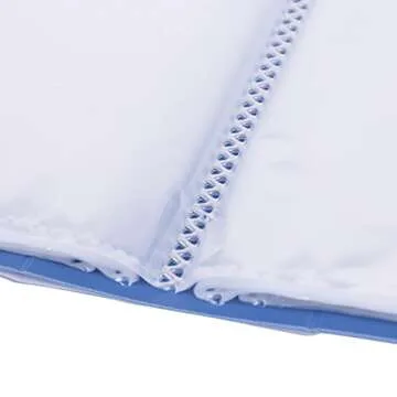 100-Pocket Business A4 Sheet Presentation Book, 200-Page Capacity for A4 and Letter Size Inserts File-N-View Presentation Display Book (Blue 100)