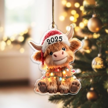 Charming Highland Cow Christmas Ornament for 2025