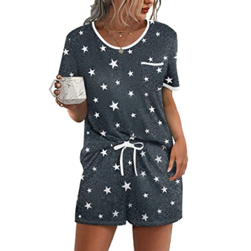 Ekouaer Women's 2-Piece Pajama Set - Soft Lounge Sleepwear