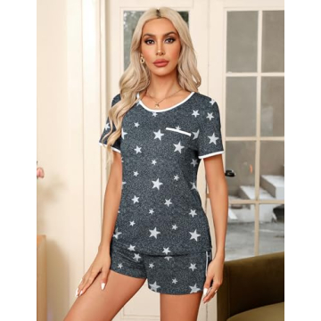 Ekouaer Women's Soft 2-Piece Pajama Set