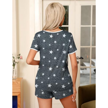 Ekouaer Women's Soft 2-Piece Pajama Set