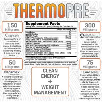 RAW Synergies Pre Workout Thermogenic Fat Burner for Energy and Weight Loss - All Natural Supplement