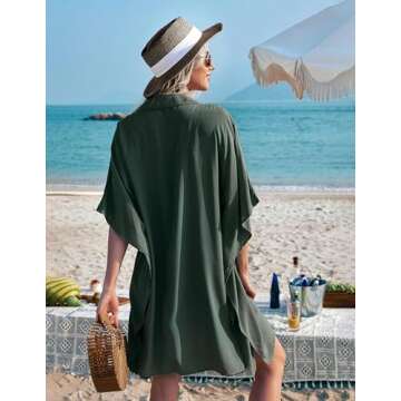 Ekouaer Women's Swim Cover Up Stylish Beach Dress