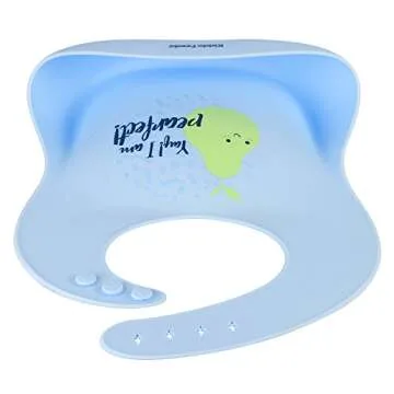 Kiddo Feedo Silicone Baby Bib, Unisex Designs for Boys and Girls, Waterproof and Easy to Clean, Blue