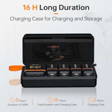 COMICA Vimo Q 4 Channel Wireless Lavalier Microphone System with Noise Cancellation, 4 Audio Tracks Output, 656ft Range, Wireless Mic for iPhone, DSLR Camera, Android, Video Recording Livestream