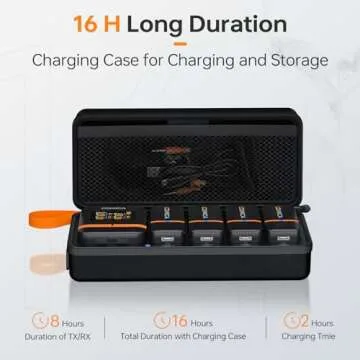 COMICA Vimo Q 4 Channel Wireless Lavalier Microphone System with Noise Cancellation, 4 Audio Tracks Output, 656ft Range, Wireless Mic for iPhone, DSLR Camera, Android, Video Recording Livestream