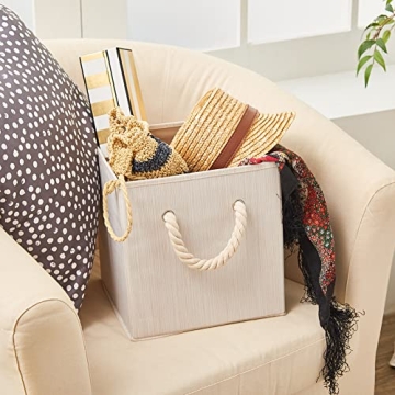 EZOWare Elegant Fabric Storage Bins Set of 4