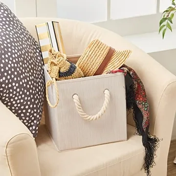 EZOWare Elegant Fabric Storage Bins Set of 4