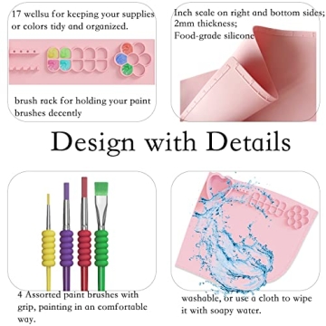 Svartur Art Mat with Detachable Cup & Painting Accessories