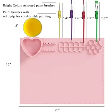 Svartur Art Mat with Detachable Cup & Painting Accessories