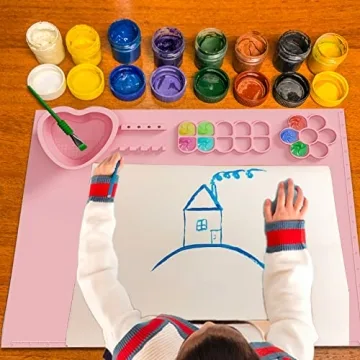 Svartur Art Mat with Detachable Cup & Painting Accessories